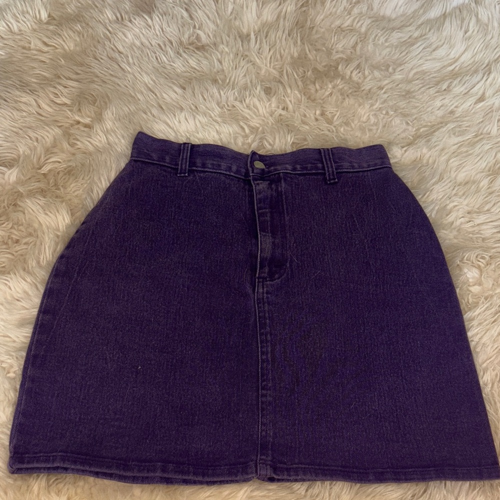 Classic Purple Denim Skirt